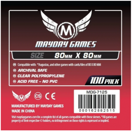 Mayday Games Square Card Sleeves (80x80mm)