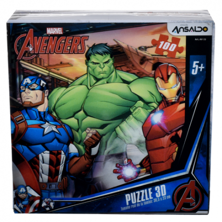 Puzzle 3D 100 Piezas Marvel: Avengers