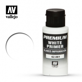 Vallejo Primer: 62061 Premium White Primer 60 ml