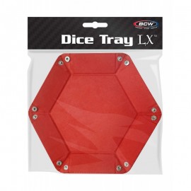 BCW: Hexagon dice Tray LX Red
