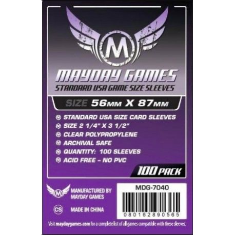 Mayday Games Standard USA Card Sleeves (56x87mm)