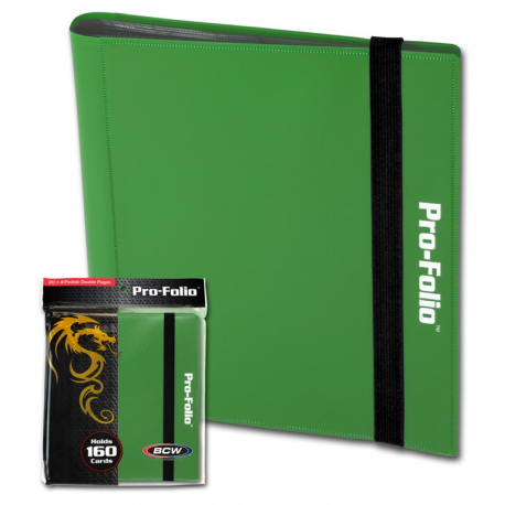 BCW: Carpeta Pro-Folio Verde (4 Bolsillos)