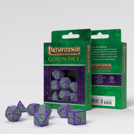 Qworkshop: Pathfinder - Goblin Purple & Green Dice Set