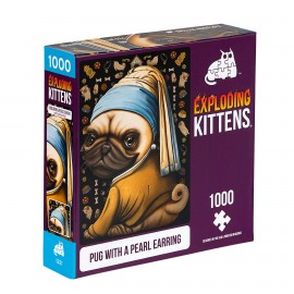 Puzzles Exploding Kittens 1000 piezas: Pug with a Pearl Earring