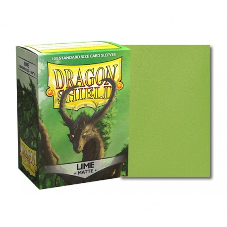 Dragon Shield: Protectores Lime Matte 100u