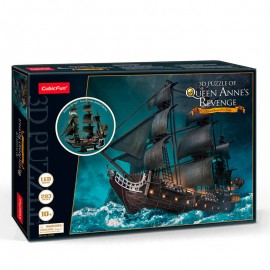 Miniatura Armable L522h: New Queen Anne Revenge LED Puzzle 3D