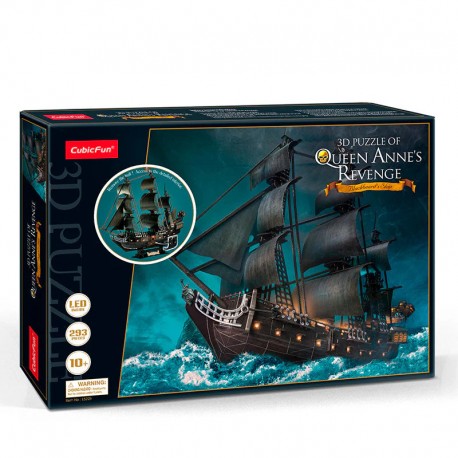 Miniatura Armable L522h: New Queen Anne Revenge LED Puzzle 3D