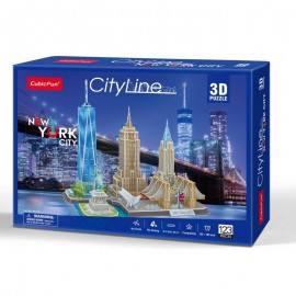 Miniatura Armable MC255h: Nueva York City Line USA Puzzle 3D