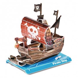 Miniatura Armable W3121h: Barco Pirata miniatura Rompecabezas 3D Cubicfun