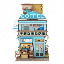 Miniatura Armable TQ181: Coffee Shop Papelero Automático Tonecheer