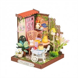 Miniatura Armable TGB09: Floral Corner con Cover Dust Booknook