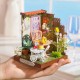 Miniatura Armable TGB09: Floral Corner con Cover Dust Booknook