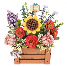 Miniatura Armable TW02H: Caja de Flores Flower Wooden Box