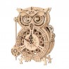 Miniatura Armable LK503: Reloj Buho de Madera Rompecabezas Puzzle