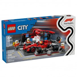 LEGO: 60443 - Parada en Boxes de F1® y Equipo de Mecánicos con Auto Ferrari