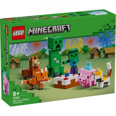 LEGO: 21281 - Minecraft: Fiesta de Cumpleaños del Cerdo Bebé