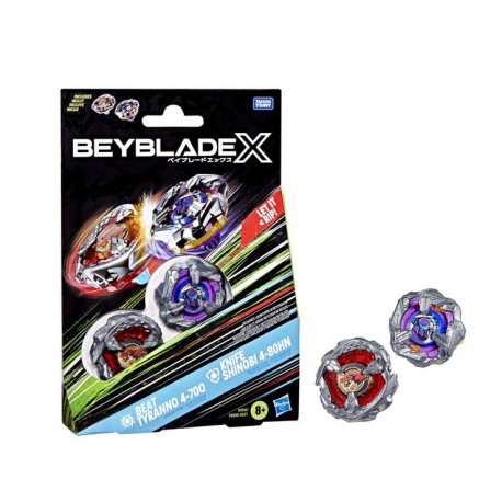 Beyblade: Beyblade X Pack Doble - Beat Tyranno 4-70Q & Knife Shinobi 4-80HN