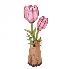 Miniatura Armable TW082: Tulipan Rosa
