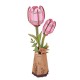 Miniatura Armable TW083: Tulipan Rosa