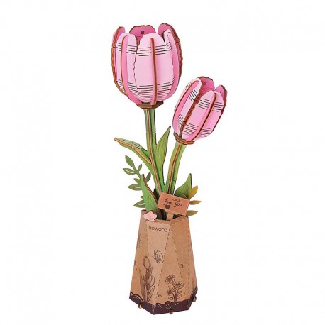 Miniatura Armable TW083: Tulipan Rosa