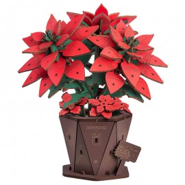 Miniatura Armable TF001: Flor Corona del Inca Poinsettia